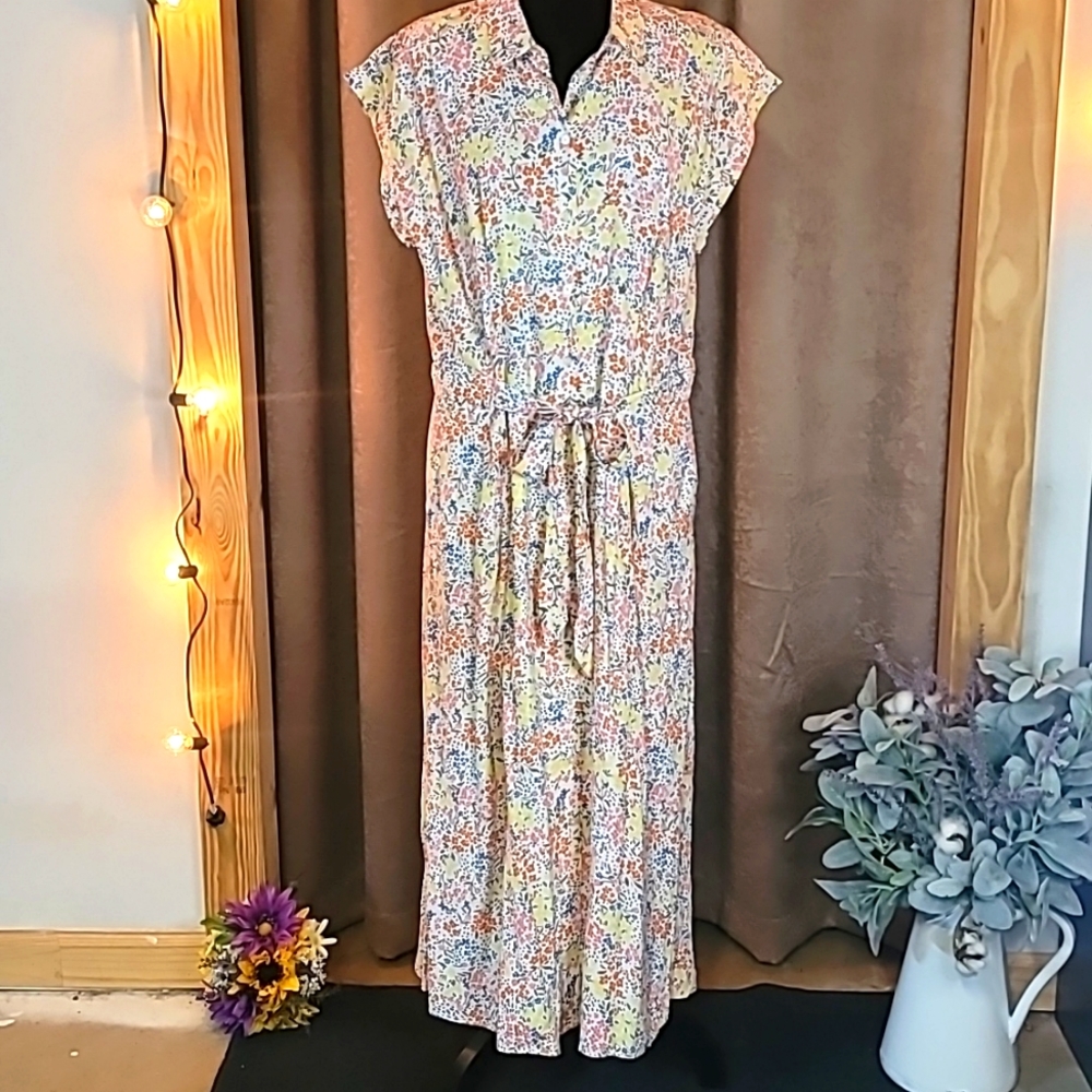 Loft floral print dress